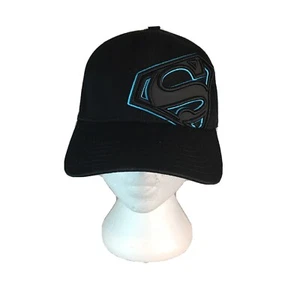 Cappellino da baseball Superman taglia unica si adatta alla maggior parte dei neri elasticizzati schiena 20 pollici - Foto 1 di 11