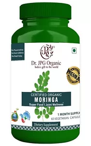 100% Organic Moringa Capsules For Joint Wellness, Super Food 60 Veg Capsules - Picture 1 of 6
