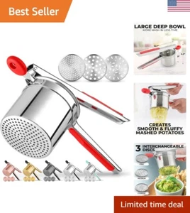 15oz Professional Potato Masher with Silicone Grip - Versatile Kitchen Tool - Picture 1 of 11