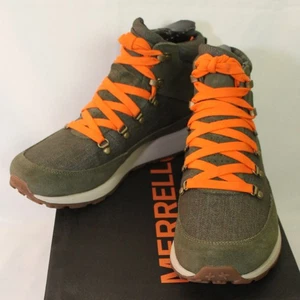 Merrell Mens 9.5 Ashford Classic Chukka Boots Shoes Ltr Olive Plaid High Top NIB - Picture 1 of 11