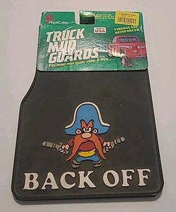 Vintage Plasticolor Yosemite Sam Back Off Truck Mud Guards 10x14 Made In USA - Bild 1 von 5