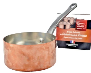 BAUMALU Smooth 2 mm Copper Sauce Pan 1 Handle 0.8qt  Alsace France New - Picture 1 of 3
