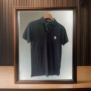 Ralph Lauren Black Tuxedo Martini Bear Slim Fit Polo Shirt Sz XS Short Sleeve - Picture 1 of 4
