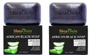 2 Barras de JABÓN NEGRO AFRICANO DE ACEITE DE KARITÉ CON MANTECA DE ALOE Y VITAMINA E - Imagen 1 de 3