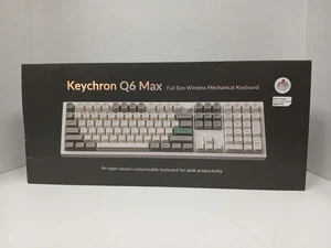 Keychron Q6 Max Interruttore Rosso Wireless RGB Versione Manopola Tastiera Meccanica, Bianco - Foto 1 di 7