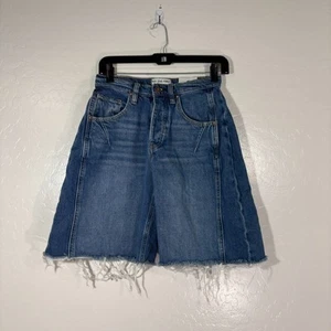 Pantalones cortos Free People We The Free Curvy Venus tiro alto barril talla 24 nuevos con etiquetas - Imagen 1 de 7