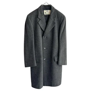 Aquascutum Men’s Wool Coat Charcoal Gray Made in England Size 36 F/S - Picture 1 of 15