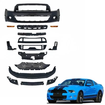 Подходит для Ford Mustang GT500 2010-2014 годов выпуска переделка переднего бампера в стиль 2010 года - Изображение 1 из 4