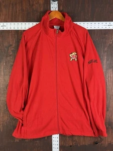 Maryland Terrapins Pro-Edge Lightweight Fleece Full Zip Jacket Red Men’s XL NCAA - Picture 1 of 8