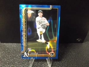 2025 Topps Chrome Jacob Wilson #96 Blue Lava Refractor Rookie #040/150 A'S - Imagen 1 de 2