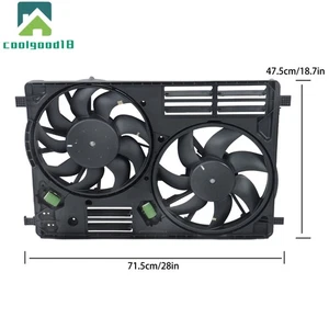 Engine Radiator Dual Cooling Fan Assembly For Lincoln MKC 2015-2016 EJ7Z8C607H - Foto 1 di 13