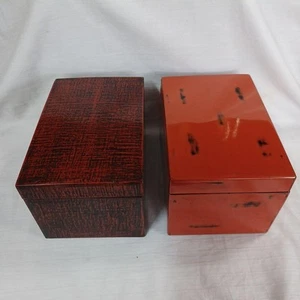 Japanese Tea Ceremony Chabako Set of 2 Traditional Wooden Boxes for Chado - Picture 1 of 8