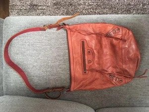 Bolso de Hombro BALENCIAGA The Day Naranja Cuero Auténtico Usado - Imagen 1 de 9