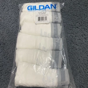 6 Pack Mens Gildan 100% Cotton Tagless Briefs  White Size XL, - Picture 1 of 5