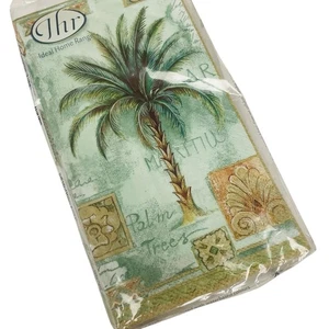 Menge 10 Ideal Home Range Buffet Gästetuch 3-lagig Servietten Palmen 13” x 16” - Bild 1 von 5