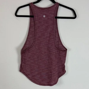 lululemon Sweat Date in Heather Burgundy Racerback Tank Top Size 6 - Picture 1 of 5