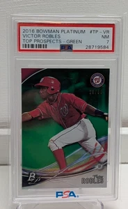 2016 Bowman Platinum Victor Robles Top Prospects Green #TP-VR /99 PSA 7 - Picture 1 of 2