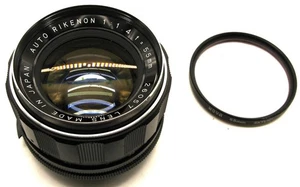 Auto Rikenon 55mm f/1.4 M42 Tomioka Lens with 1B Filter Super Clear nr MINT - Picture 1 of 13