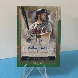 GEM MINT 2020 Topps Five Star Dansby Swanson SSP ON CARD AUTO Green /15 - Picture 1 of 8