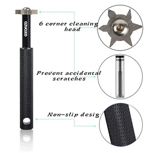 Geeorzo Golf Club Groove Sharpener / Cleaner with 6 Blades Golf Tool Accessories
