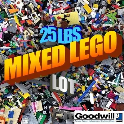 25 Lbs. LEGO Bulk Lot Bricks Pieces Mixed + GUARANTEED MINIFIGURES - READ BELOW - Image 1 of 4
