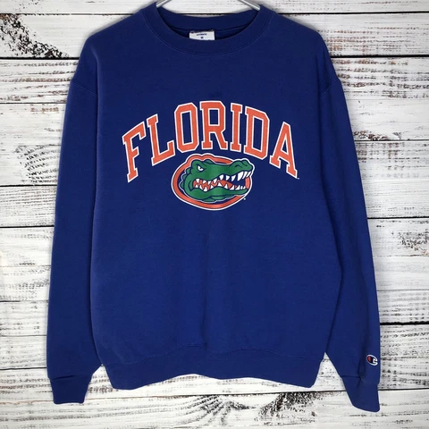 Vintage Champion University of Florida Gators Blue Crewneck Sweatshirt Medium M Cover