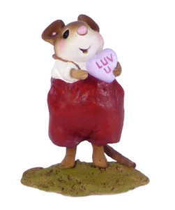 Wee Forest Folk HE LUVS U!, WFF# M-563, Valentine Boy Mouse, LTD 300 - Bild 1 von 1