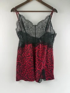 Victoria's Secret Sexy Satin & Black Lace Baby Doll Red XL NWT - Picture 1 of 10