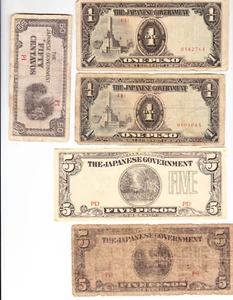 WW2 Japanese Government Occupation Currency Note Money Philippine Peso & Centavo - Picture 1 of 2