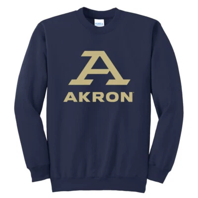 University of Akron Zips Adult Crewneck Sweatshirt Arch Text Akron Zips - Image 1 of 3