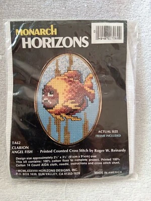 Monarch Horizons Cross Stitch Kit with Frame "CLARION ANGEL FISH" TA62 - Image 1 of 4