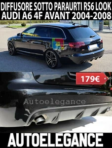 AUDI A6 4F C6 2004-2008 AVANT SW DESIGN RS6 DIFFUSORE SOTTO PARAURTI VTR .-X - Imagen 1 de 8