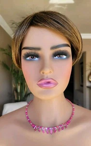 Erick's Sterling Silver Pink Opal Necklace Taxco.925 - Picture 1 of 12