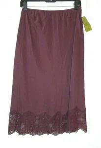 BABAKUL WINE 100% SILK WOMEN'S SKIRT US L 8 - Picture 1 of 10