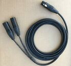 1-20'FT Mogami 2534 Splitter Cable Neutrik XLR FeMale to 2-Male Audio Microphone