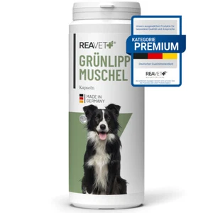 REAVET Grünlippmuschel Kapseln Hunde 300 Stück, Naturrein in Vollfettqualität - Bild 1 von 6
