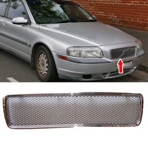 Fits for 1999-2004 Volvo S80 4DR Sedan Front Grille Grill Chrome + Steel Mesh - Picture 1 of 4