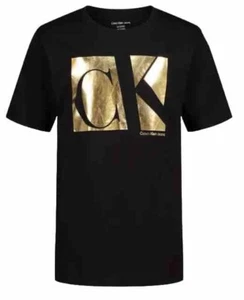 Camiseta manga corta CALVIN KLEIN Big Boys con logotipo de lámina dividida M (10-12) nueva con etiquetas - Imagen 1 de 6