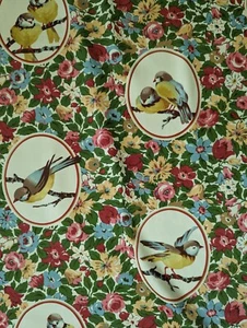 Lot Of Richloom Budgie Twill Garden Birds Home Decor Drapery Fabric - Picture 1 of 3