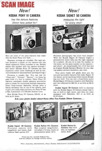 Anuncio 1957 para gama de cámaras Kodak anuncio impreso original vintage 720/99 - Imagen 1 de 1
