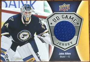 2016-17 Upper Deck UD Game Jersey Jake Allen GJ-JA St.Louis Blues - Picture 1 of 2