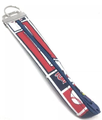 St. Louis Cardinals Red, Navy & White "Cardinal Logo" Handmade Keychain Lanyard - Image 1 of 4
