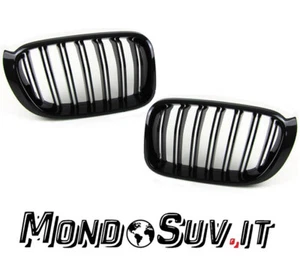 Griglie Anteriori Mascherine Reni BMW serie X3 F25 X4 F26 2015-2018 Nero Lucido - Foto 1 di 5