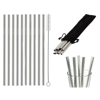 10-30 Edelstahl Strohhalm Trinkhalm Edelstahl Reinigungsbürste wiederverwendbar - Bild 1 von 3