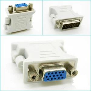 Adaptador Conversor de DVI-D 24+1 pines Dual-LINK Macho VGA A Hembra 15 Pin - Imagen 1 de 1