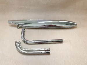 Honda C320 C320A C310A C310 Reproduction Exhaust Chrome Exhaust Muffler Pipe. - Bild 1 von 12