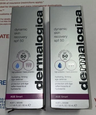(2) DERMALOGICA Dynamic Skin Recovery SPF 50 Sunscreen Moisturizer 50ml Exp 2/25 - Image 1 of 3
