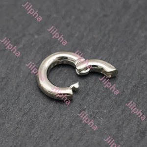 10pcs, STERLING SILVER Link Lock Jump Ring Enhancer Bail Charm Connector A2175 - Picture 1 of 5