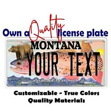 Montana Wilderness Foundation Fish Bear license plate custom Bike Key Luggage