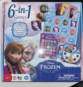 Disney's Frozen 6-in-1 Games by Wonder Forge, Ages 3+, Used But Great Shape - Picture 1 of 2